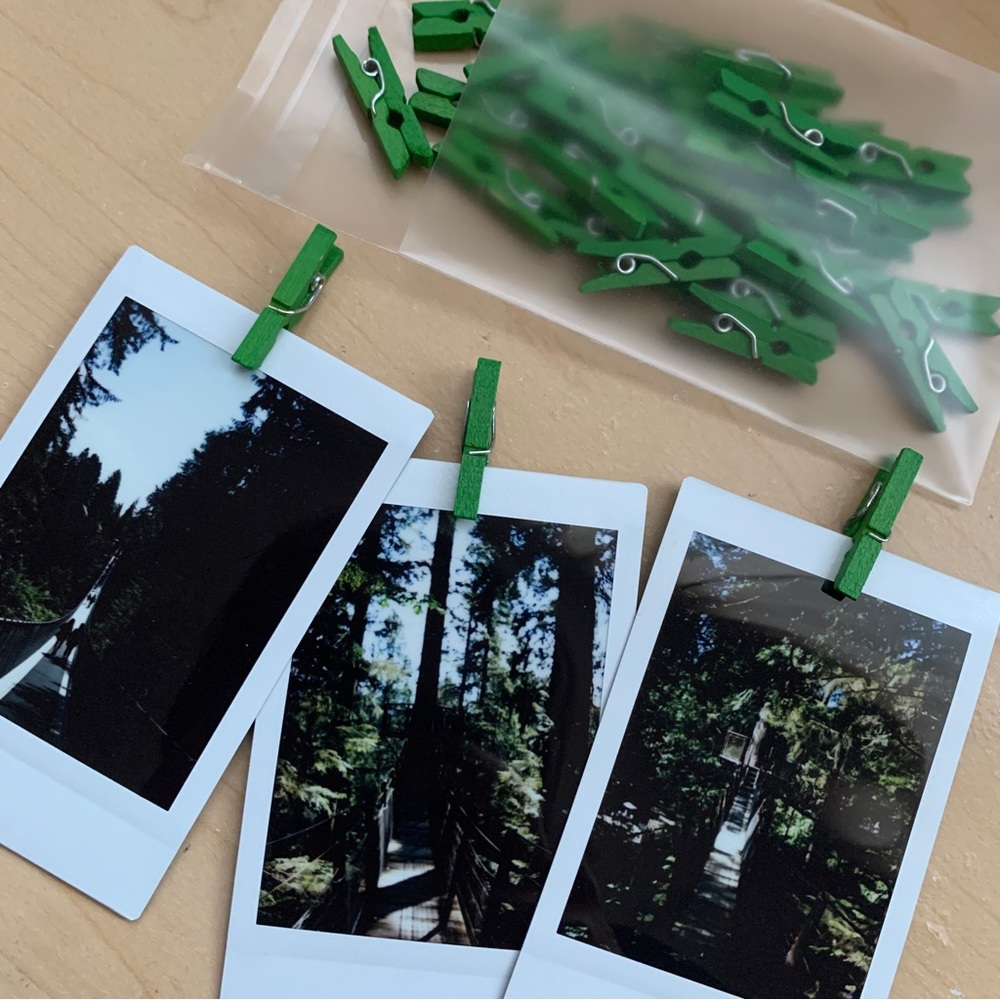 Mini Clothes Pins Stationery Home Office Supplies Arts Crafts in Green (30 pcs.)